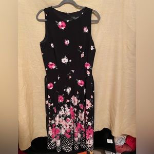 Black Label black floral dress size 10